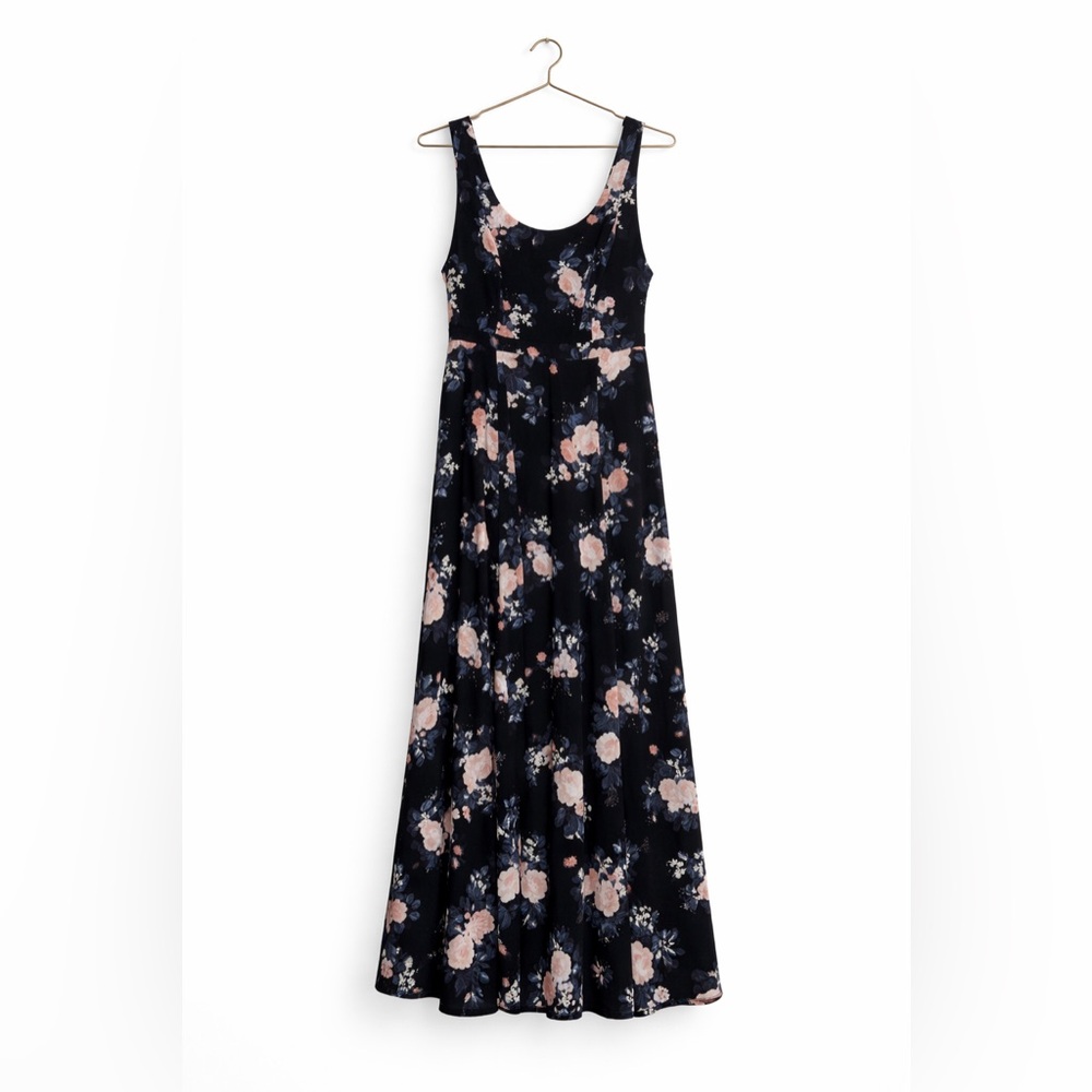 Torrid Black and Pink Floral Maxi Dress